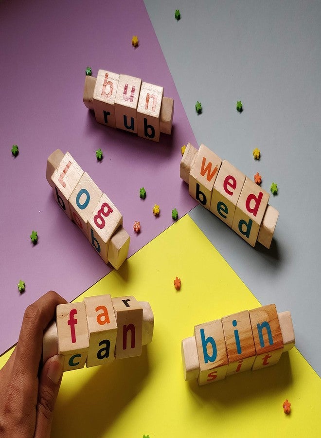 IVEI Wooden Educational Toys for Kids - Phonics Toy - Spell Games - Learning Toy - Alphabet Learner - Multicolour Toy - Toddler Toys - Alphabetic Words - Smart and Unique Gift for Kids (Set of 5) - Image 3